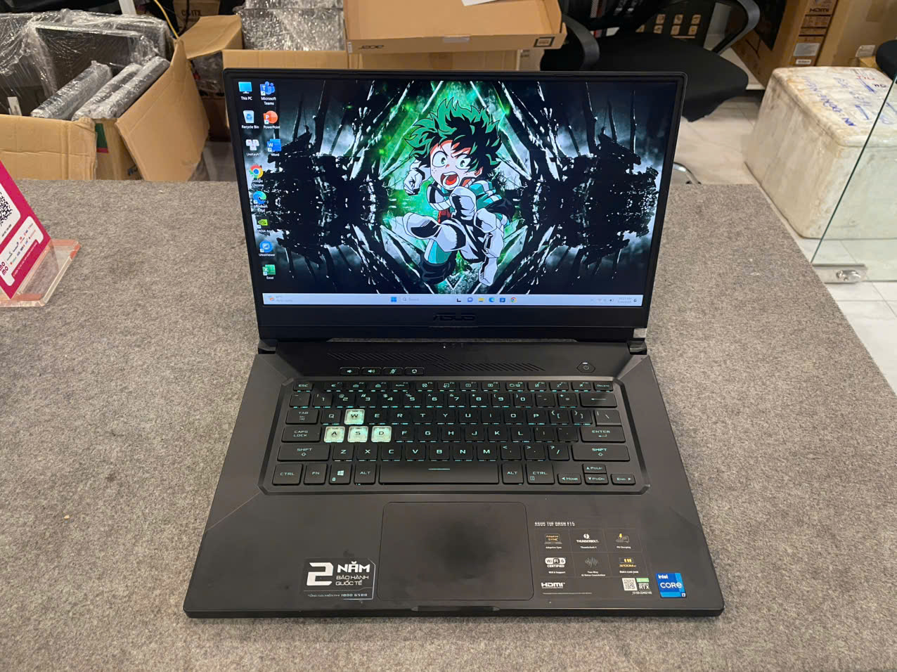 Laptop Gaming Asus TUF DASH - 15.6"FHD / IPS 144Hz / I7-11370H / RTX 3050 / 16G / 512GB (2nd)