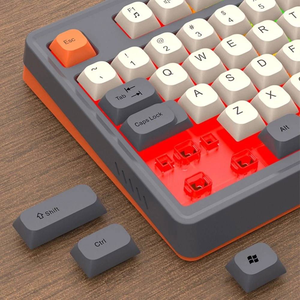 Bộ Bàn phím + Chuột Giả Cơ RAIKU T98 - Black / White / Orange