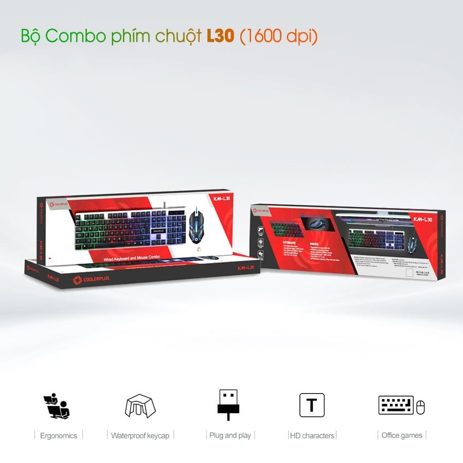 Combo phím + chuột KM-L30