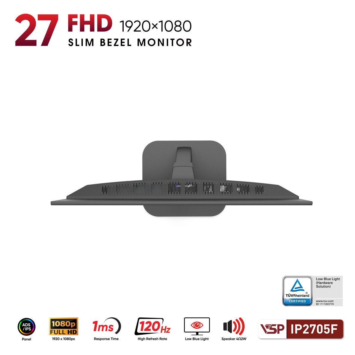 Màn Hình VSP IP2705F - 27 inch - IPS / ELED / 120Hz / 1ms / Loa