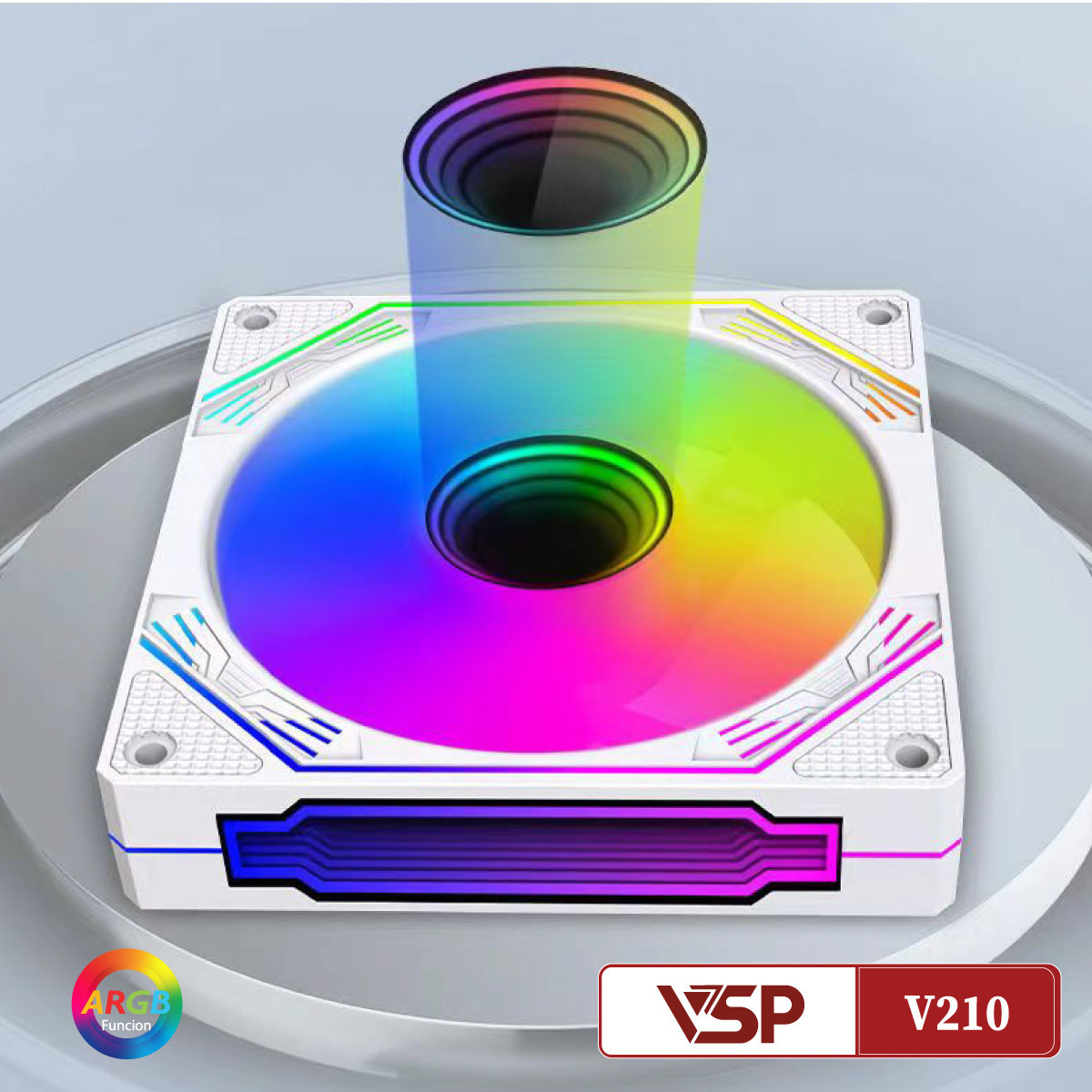 Quạt Tản Nhiệt Cooler Silent V210 Led ARGB White