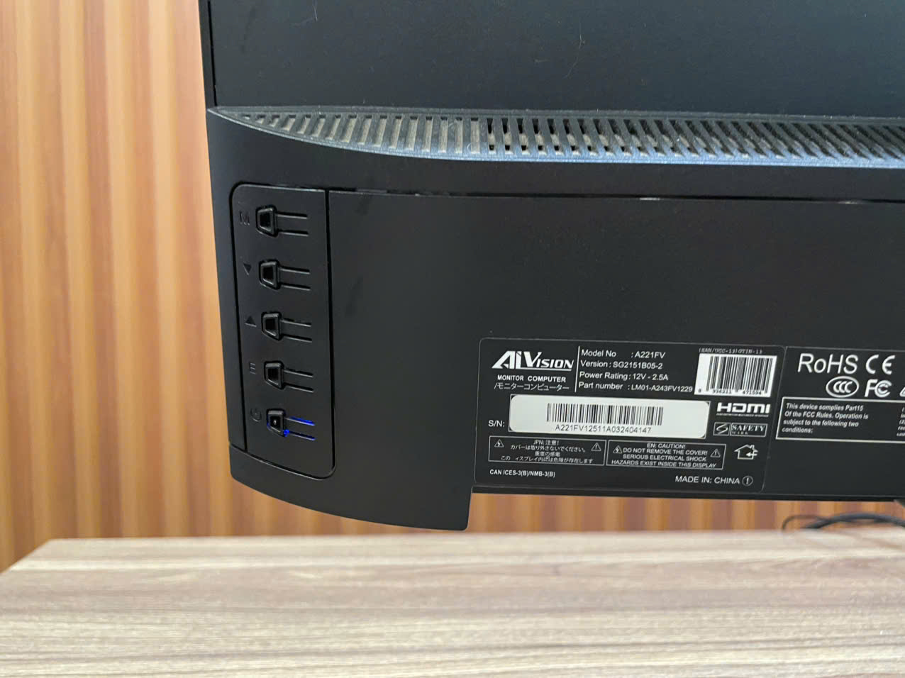 Màn hình văn phòng AiVision A221FV - 22inch - VA / FHD / 75Hz / 6.5ms