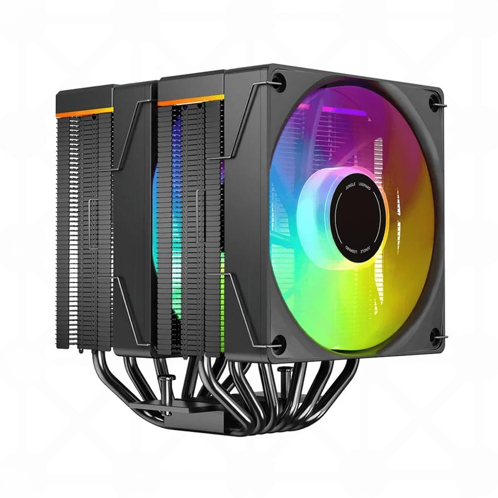 Tản nhiệt khí Leopard KF620 DGT Black | ARGB Display, Đen