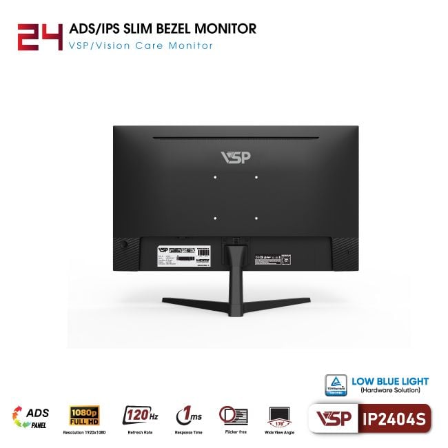 Màn hình VSP IP2404S - 24 inch - FHD / IPS / 120Hz / 1ms