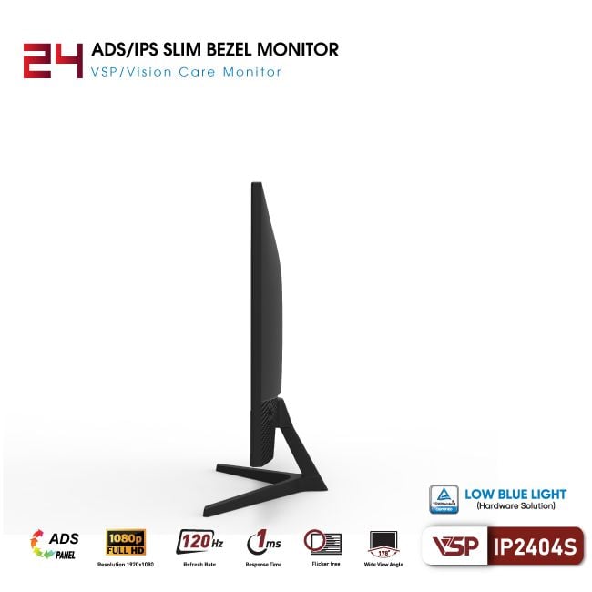 Màn hình VSP IP2404S - 24 inch - FHD / IPS / 120Hz / 1ms