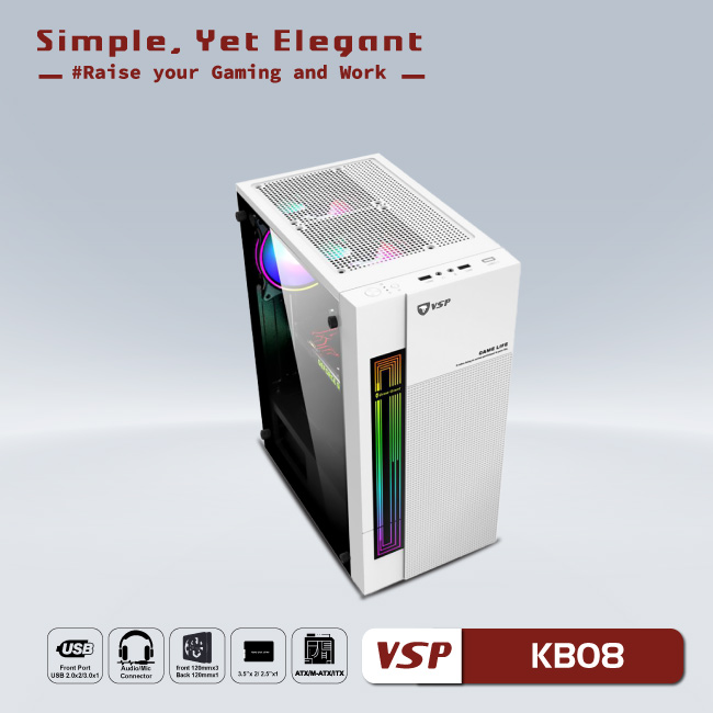 Case VSP - Esport gaming KB08- White
