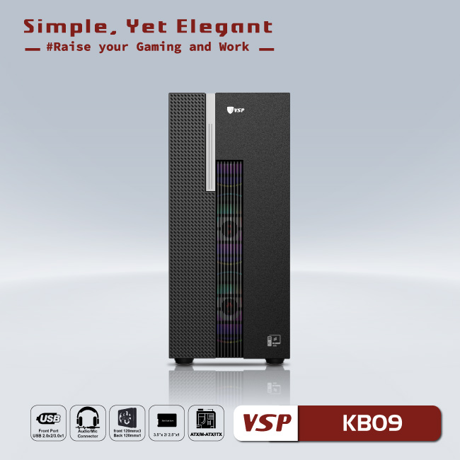 Case VSP - Esport gaming KB09 - Black
