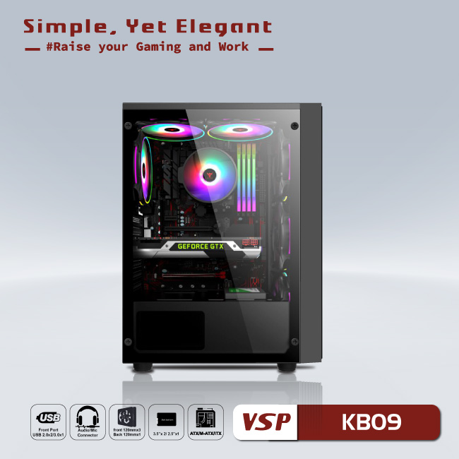 Case VSP - Esport gaming KB09 - Black