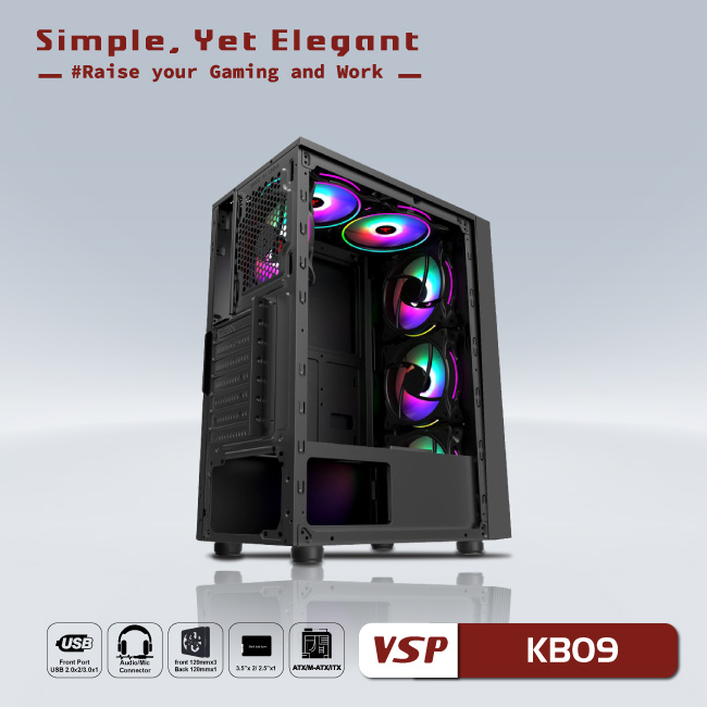 Case VSP - Esport gaming KB09 - Black